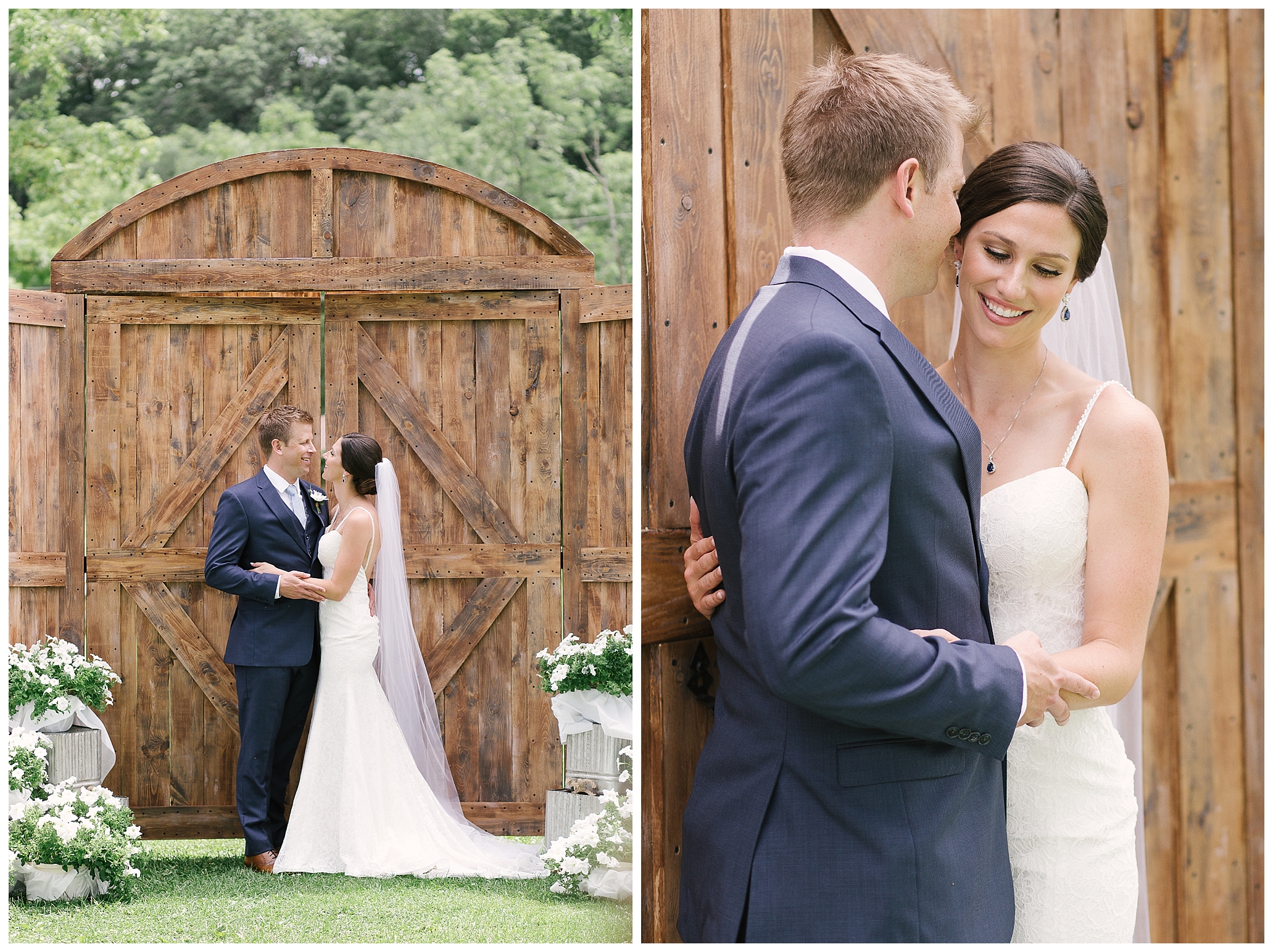 bride, groom, couple, wooden doors