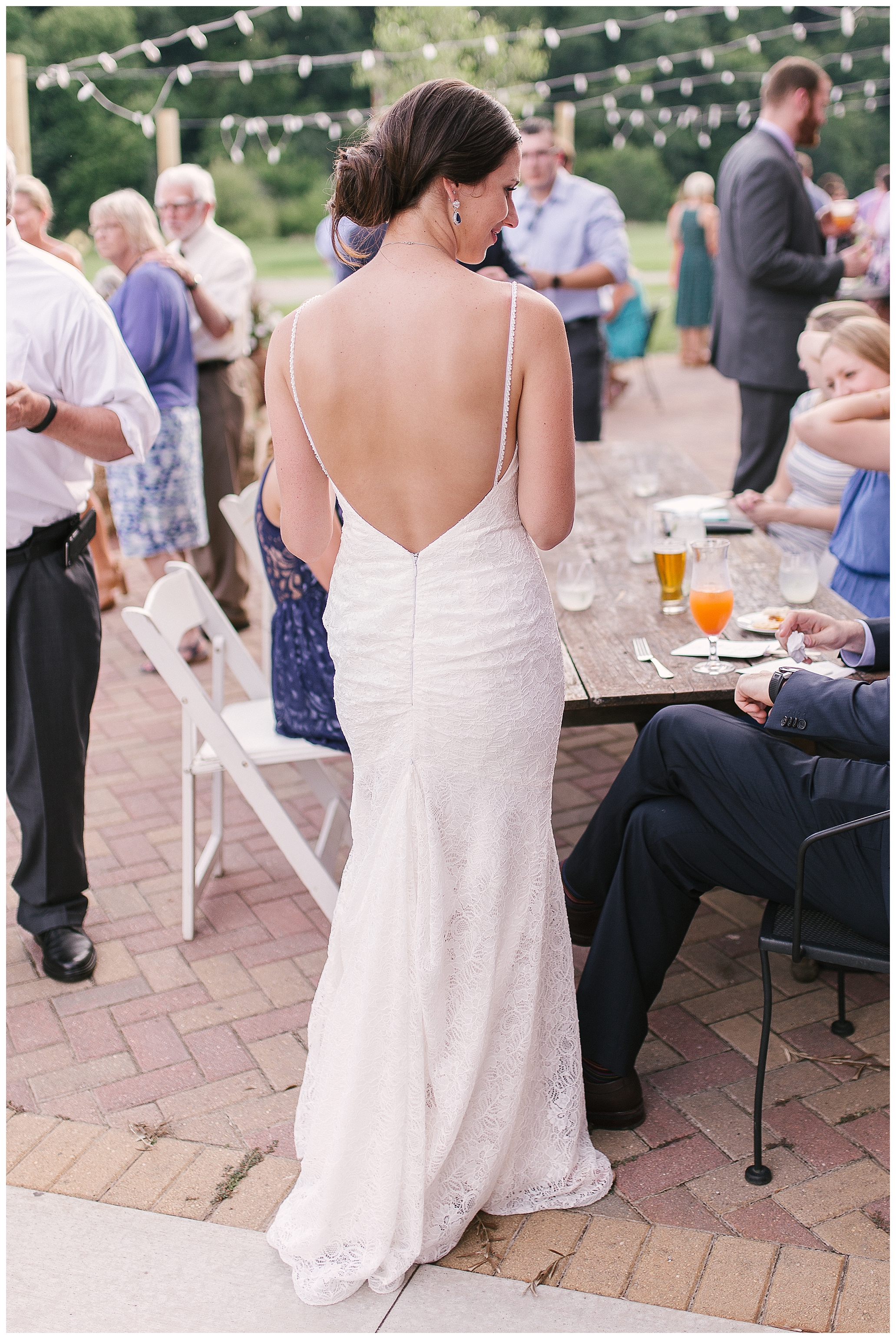 bride, backless dress, reception