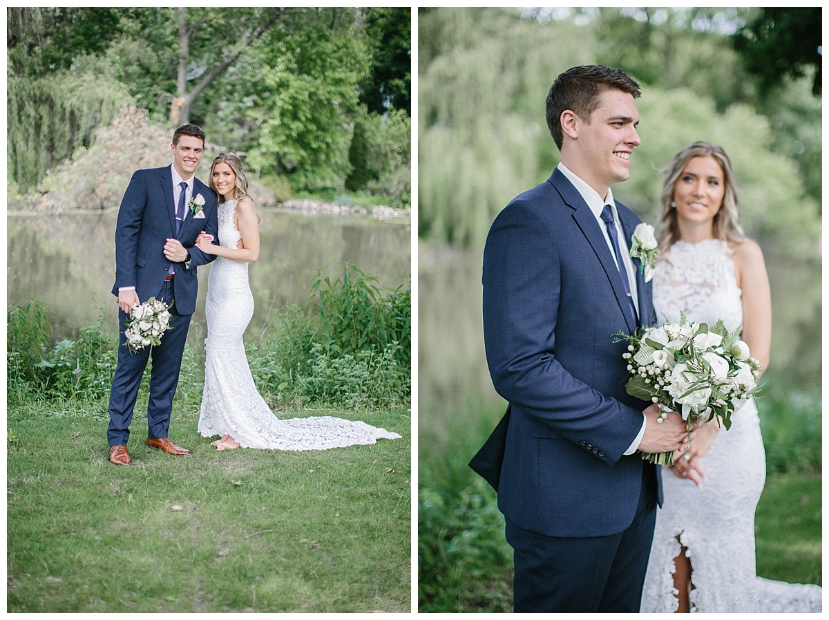 The Lageret, Madison, Stoughton, Bride, Groom, Greenery