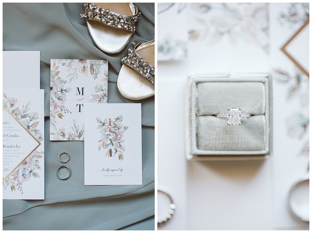 details, jewelry, stationary, appleton, wisconsin, wedding, pastel, florals, ring, central wisconsin, photography, wausau, stevens point