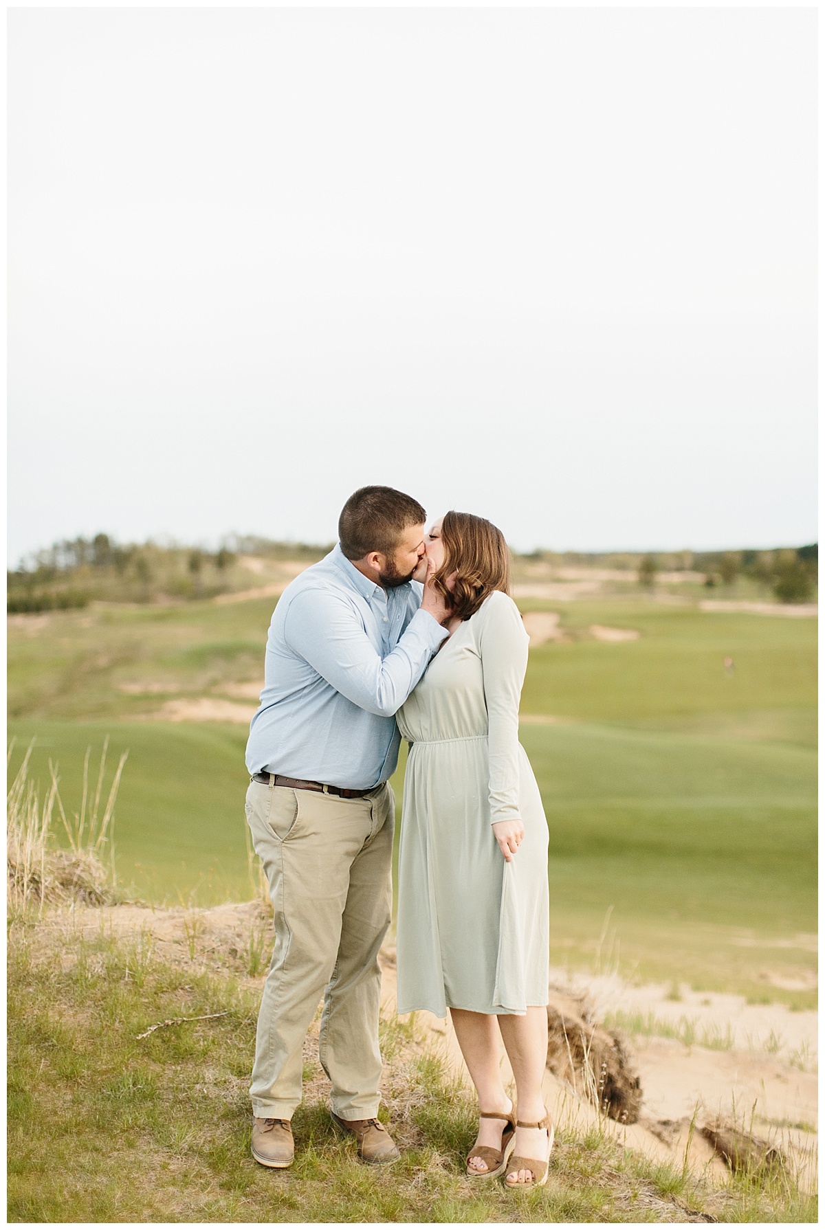Engagement, Central Wisconsin, Wisconsin, Golf Course, Spring, Beach, Natural light, Wedding Photographer, Stevens Point, Sand Valley, Nekoosa